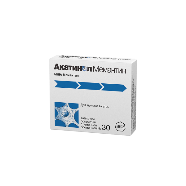 Акатинол Мемантин таблетки покрытпленоб 10 мг 30 шт