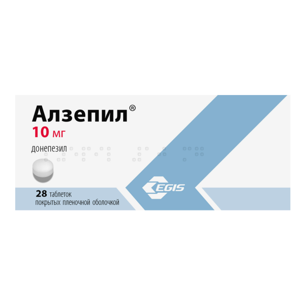 Алзепил таблетки покрытпленоб 10 мг 28 шт