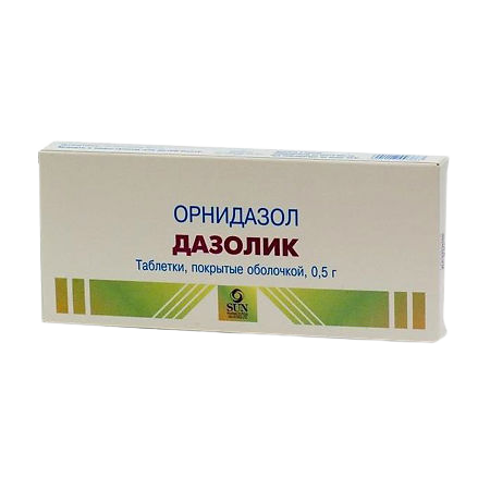 Дазолик таблетки покрытпленоб 500 мг 10 шт