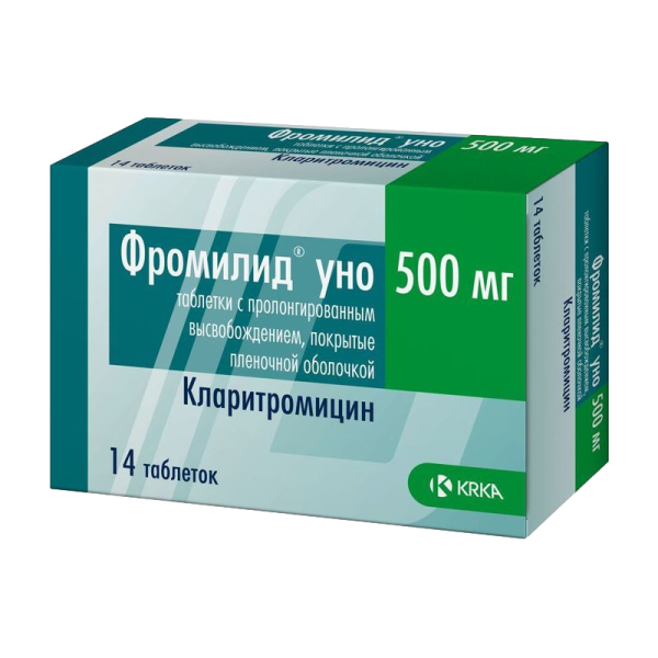 Фромилид уно таблетки с пролонг высвобождением покрытпленоб 500 мг 14 шт