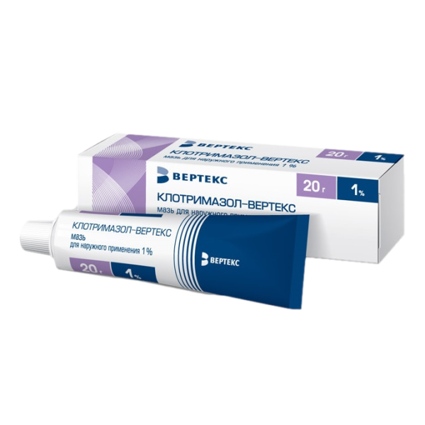 Клотримазол-Вертекс мазь для наружного применения 1 % 20 г 1 шт