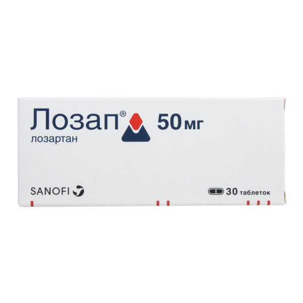 Лозап таблетки покрытпленоб 50 мг 30 шт