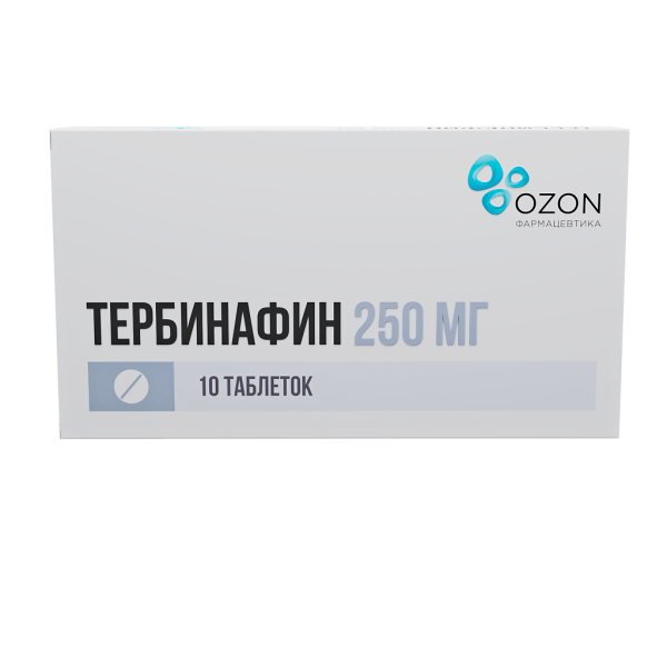 Тербинафин таблетки 250 мг 10 шт
