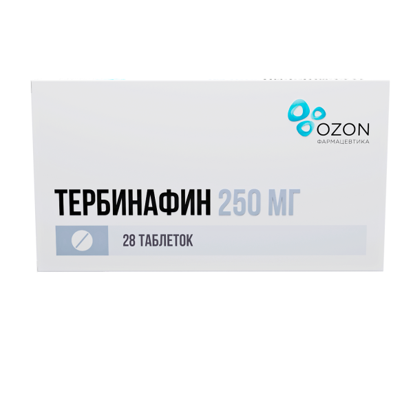 Тербинафин таблетки 250 мг 28 шт