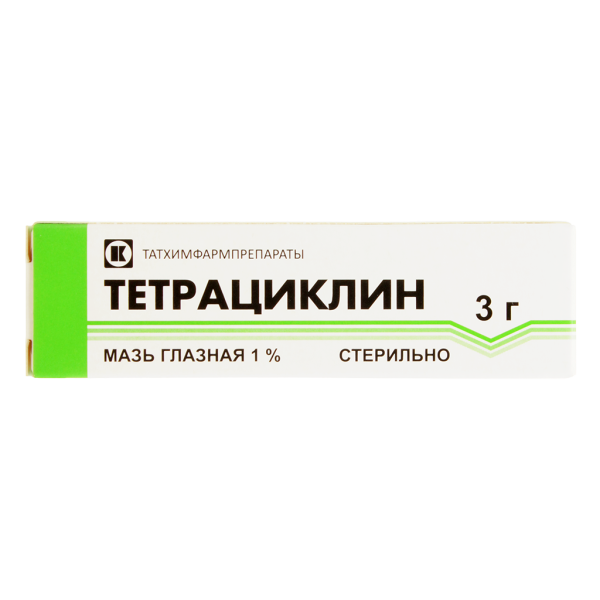 Тетрациклиновая мазь глазная 1 % 3 г 1 шт