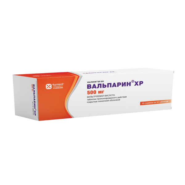 Вальпарин ХР таблетки пролонг действия покрытпленоб 500 мг 100 шт