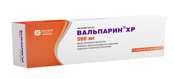 Вальпарин ХР таблетки пролонг действия покрытпленоб 500 мг 30 шт