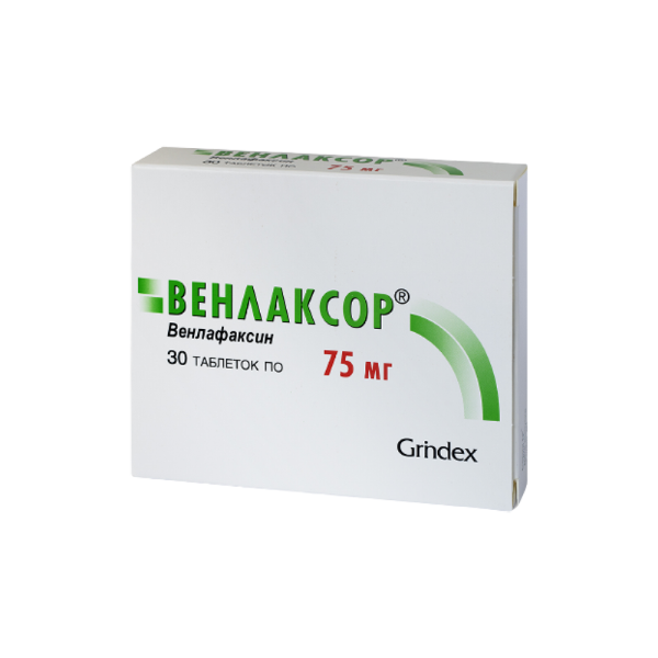 Венлаксор таблетки 75 мг, 30 шт