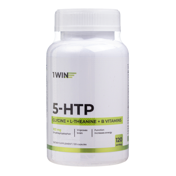 1WIN 5-HTP с глицином, L-теанином и вит группы B / 5-HTP with Glycine, L-Theanine and B Vitamins капсулы массой 510 мг 120 шт