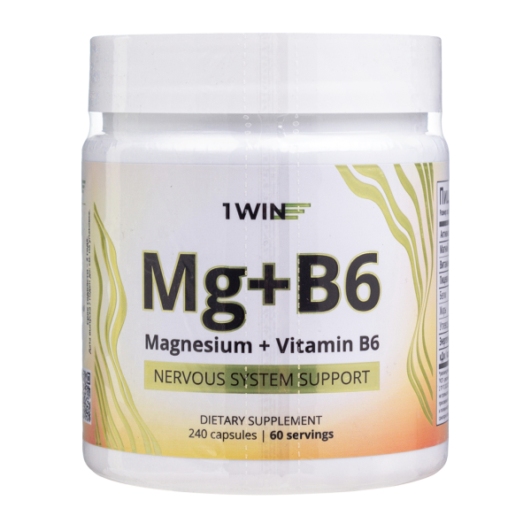 1WIN Магний+B6 / Magnesium+B6 капсулы массой 640 мг 240 шт