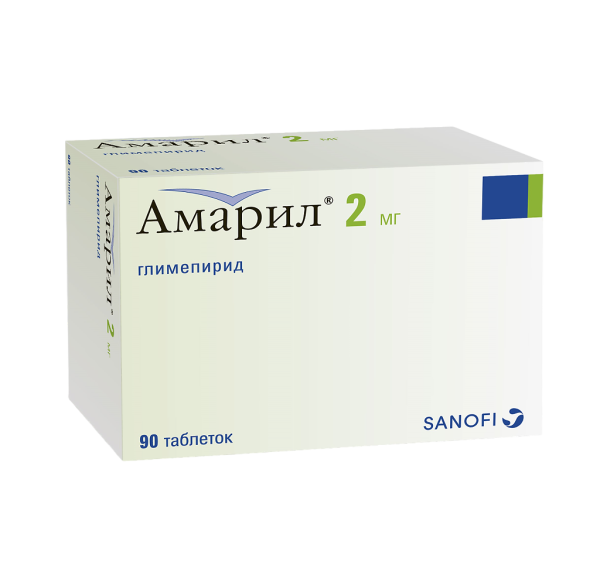 Амарил таблетки 2 мг 90 шт