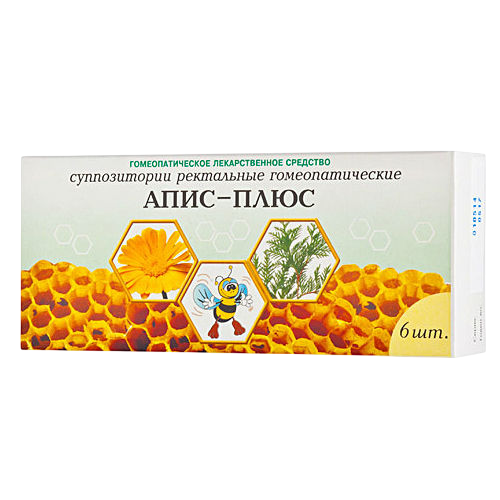 Апис-плюс суппозитории ректальные 6 шт