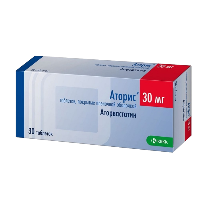 Аторис таблетки покрытпленоб 30 мг 30 шт