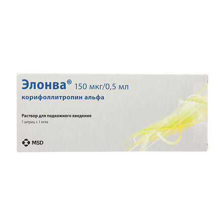 Элонва раствор для п/к введ 150 мкг 0,5 мл шприц 1 шт