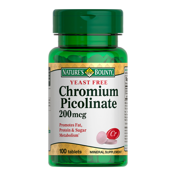 Nature's Bounty Бездрожжевой пиколинат хрома таблетки массой 270 мг 100 шт
