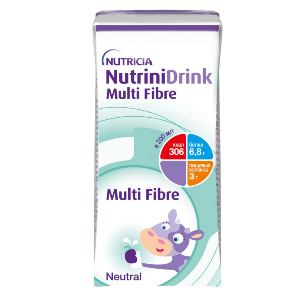 NutriniDrink Multi Fibre с пищевыми волокнами готовая смесь с нейтральным вкусом 200 мл 1 шт