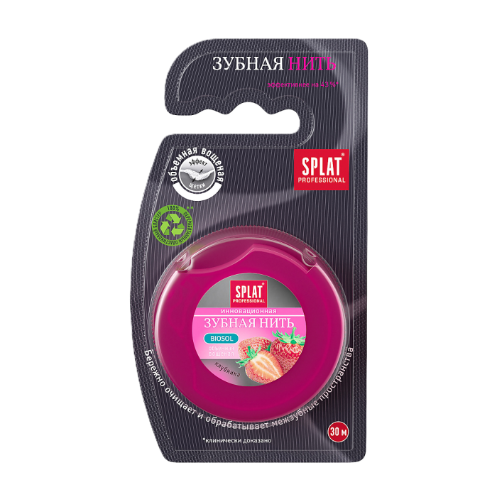 Splat Professional Зубная нить Клубника 30 м 1 шт